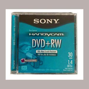 Sony Handycam Blank DVD-RW ReWritable Camcorder 30 Minute 1.4 GB Disc - NIP